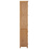 Maison Madeleine -  Bookcase with 4 Doors 90x35x200 cm Solid Oak Wood and Glass